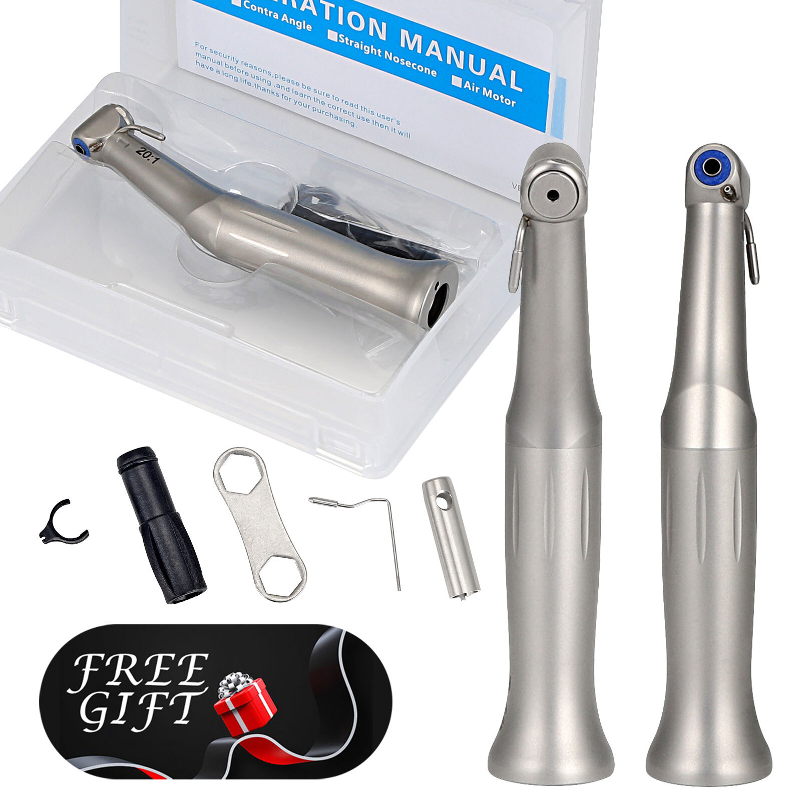Dental 20:1 Reduction Implant Contra Angle Handpiece Push Button Type NSK-Style