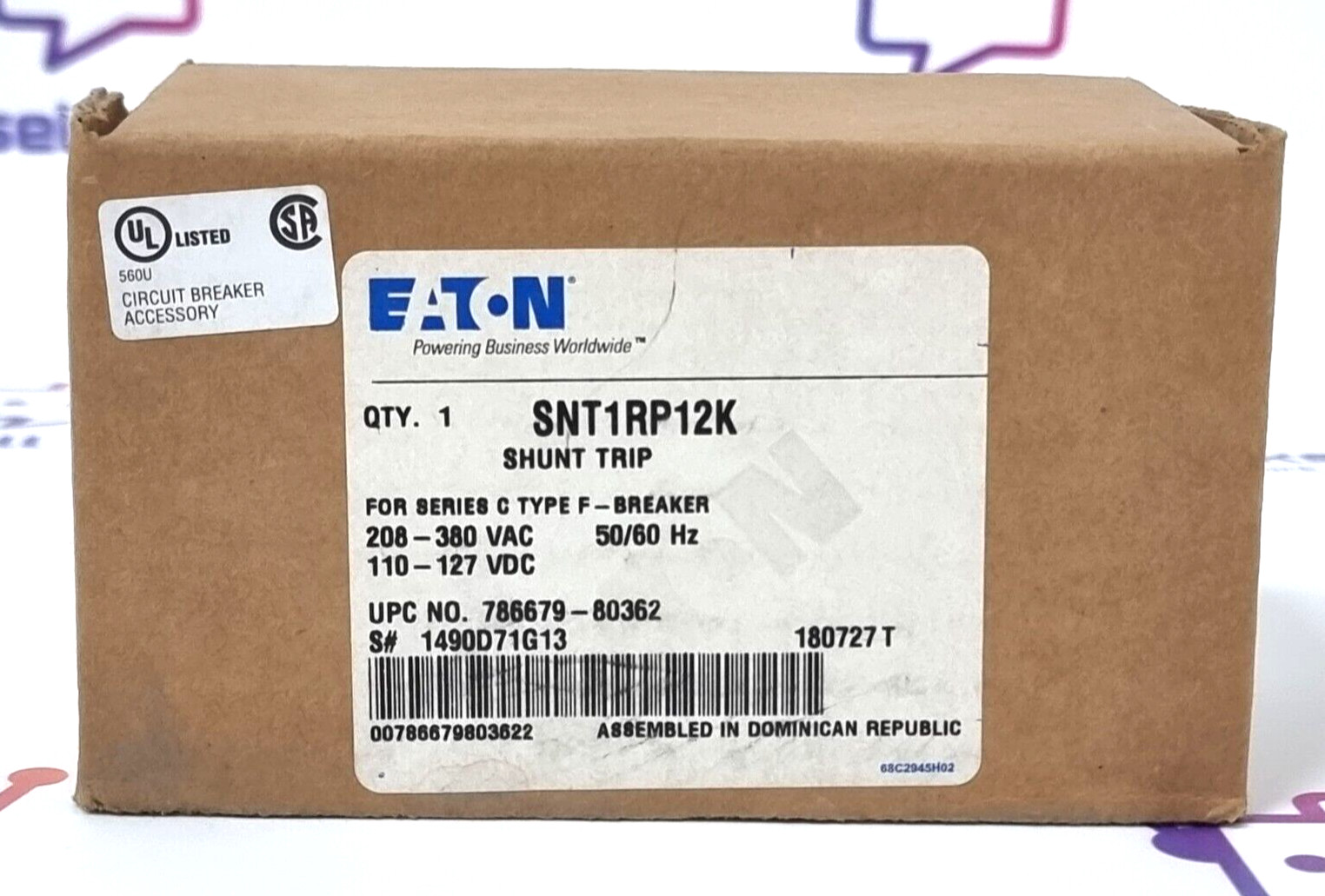 EATON SNT1RP12K Shunt Trip 1490D71G13