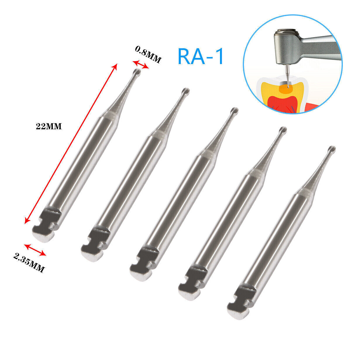 5Pcs/Pack Dental Tungsten Steel Carbide Handpiece Bur Fit Low Speed Contra Angle
