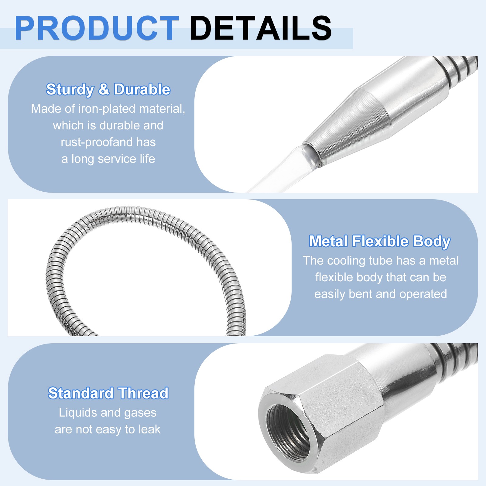 500mm G3/8″ Thread Mist Coolant Lubrication Spray System with Round Head Nozzle
