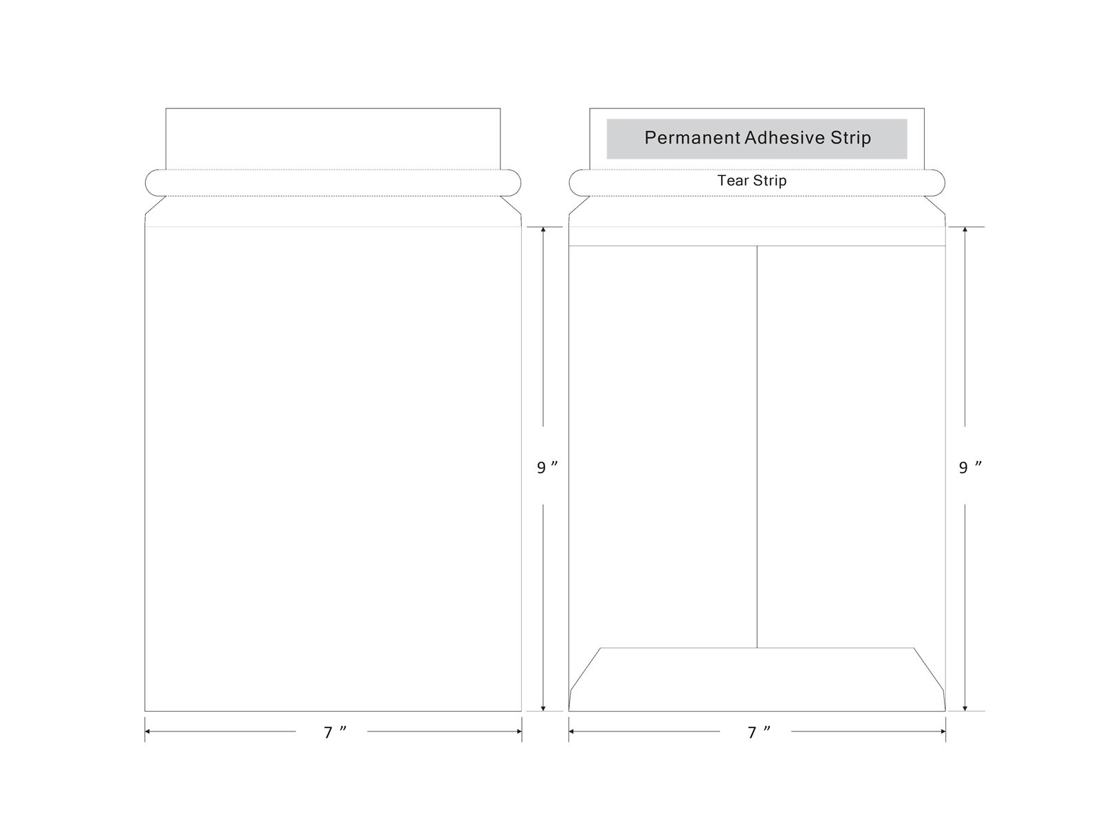 100 x 7×9 in Cardboard White Envelope Mailer 7″x9″ Self Seal Flap