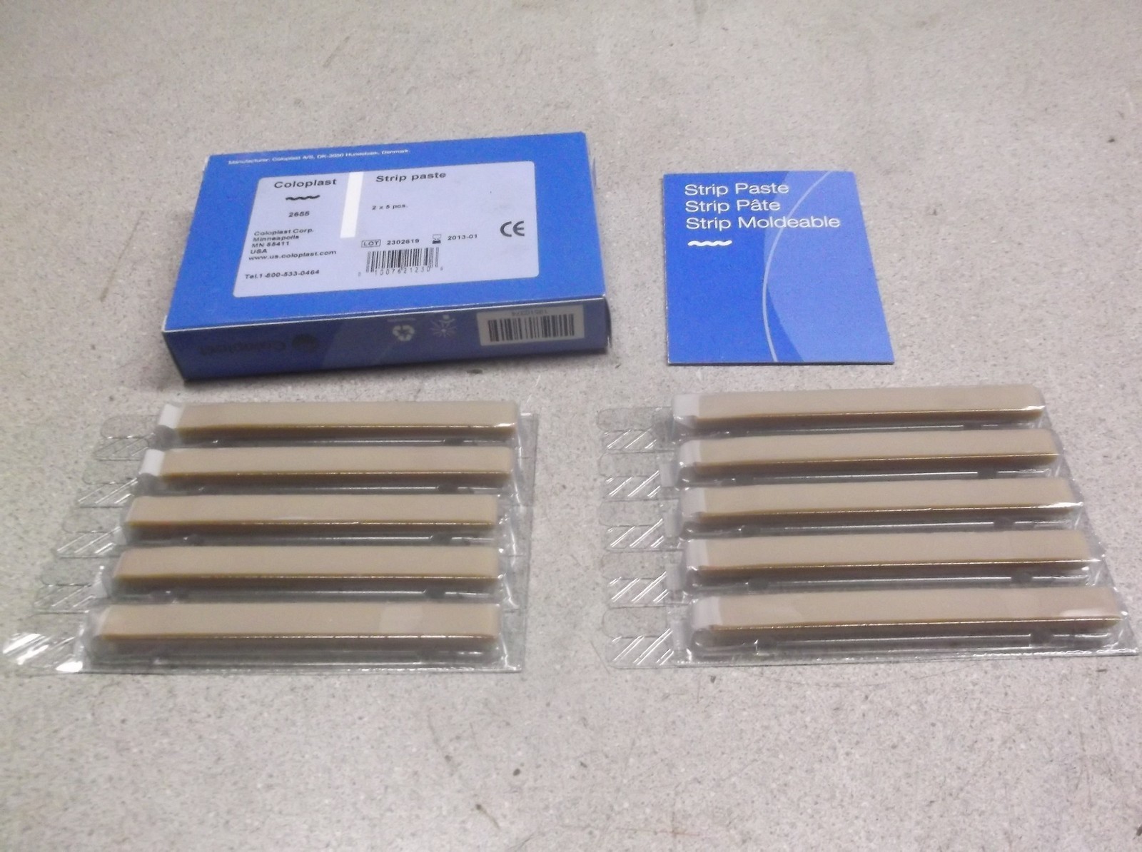 NEW Coloplast Strip Paste 2655 2×5 Pieces, Pack of 10 19510374 *FREE SHIPPING*