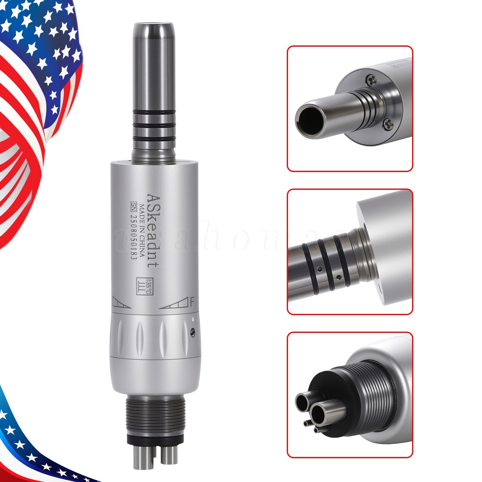 KAVO Style Dental Slow Low Speed Air Motor Handpiece Inner Water Spray 4Hole USA