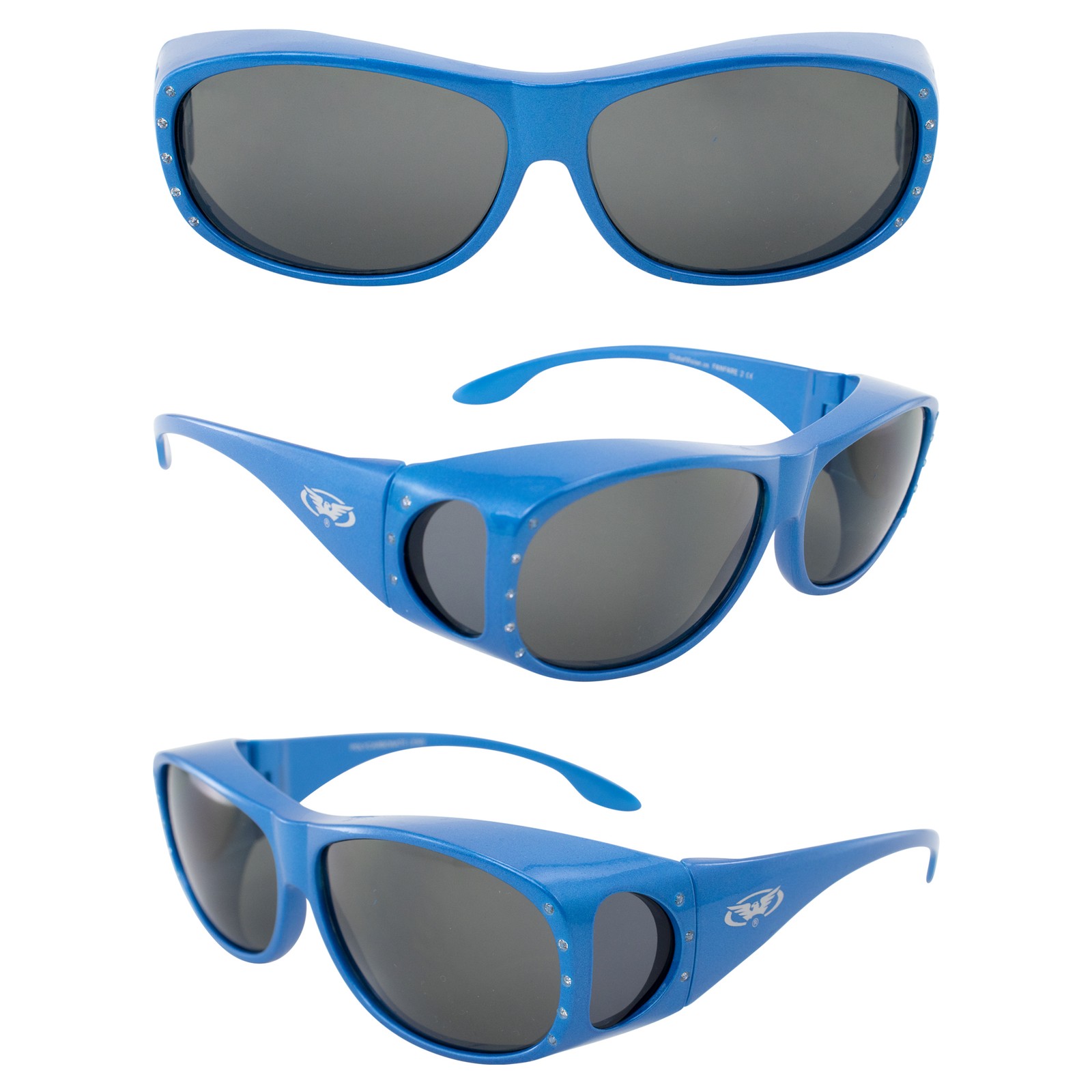 GLOBAL VISION FANFARE FIT OVER SAFETY GLASSES SIDE SHIELD SHATTERPROOF UV400