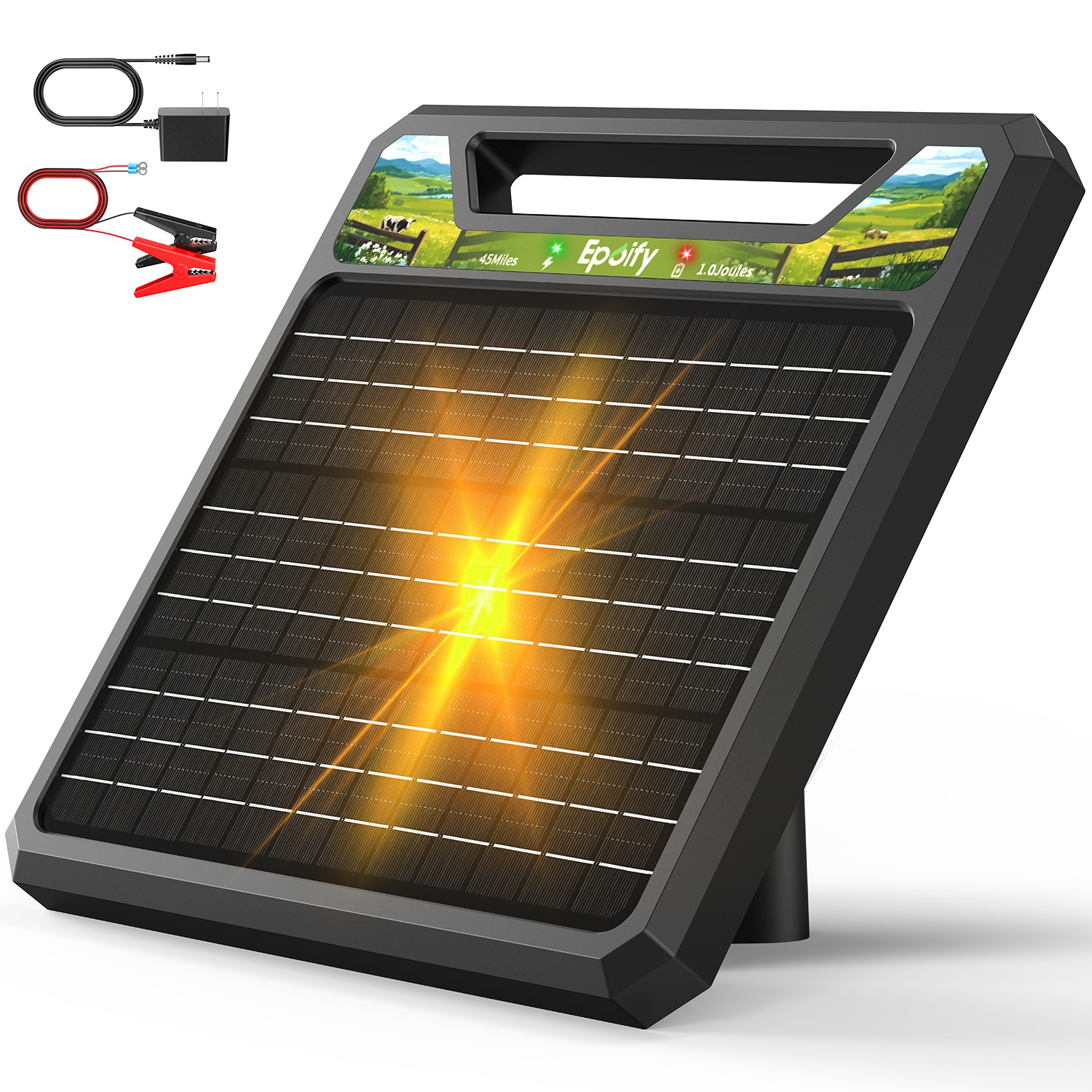 45 Miles Solar Electric Fence Charger Solar Electric Fence for Livestock Horses