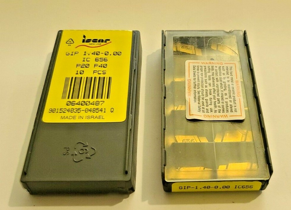 GIP 1.40 0.00 IC656 ISCAR *** 10 INSERTS *** FACTORY PACK ***