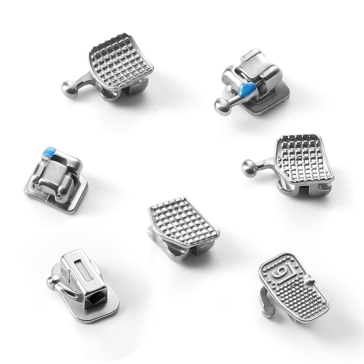 AZDENT Dental Ortho MIM Self Ligating Bracket Mini Roth.022 Hooks +Buccal Tube