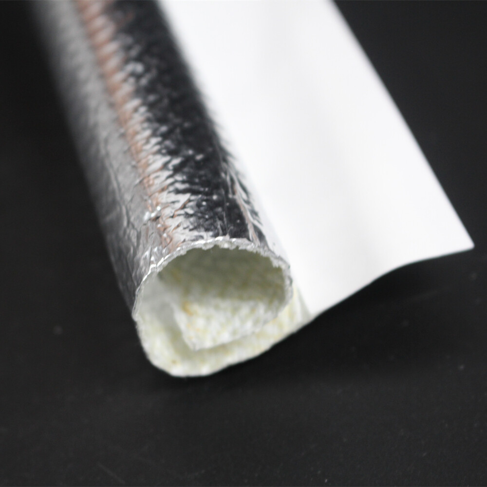 9-size Aluminum Heat Reflective Shield Fiberglass Side Self-Closing Sleeving 3FT