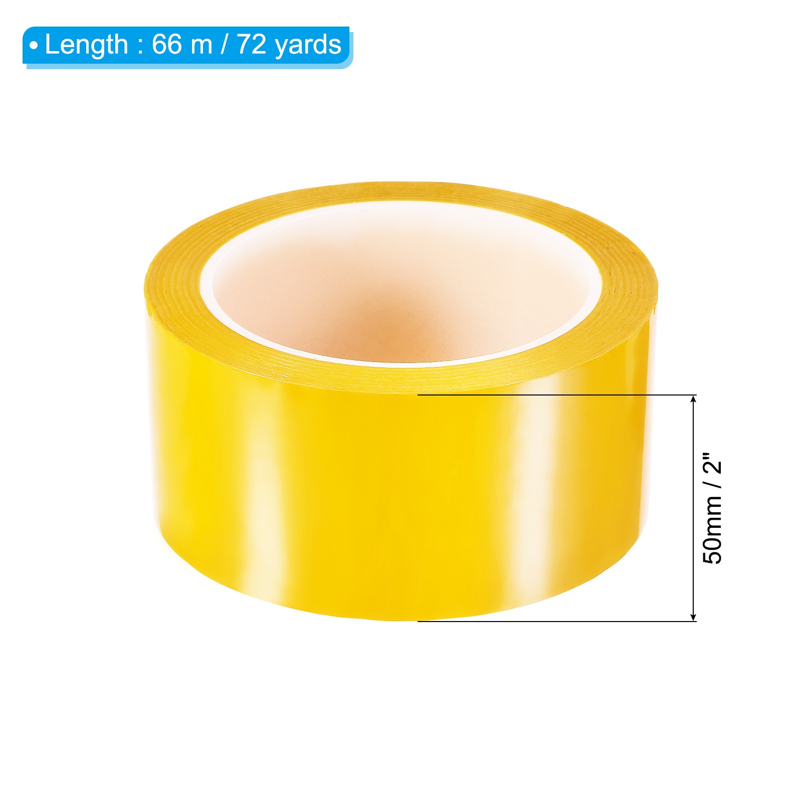 2″ x 72 Yards Whiteboard Tape, Thin Dry Erase Tape, Dark Yellow
