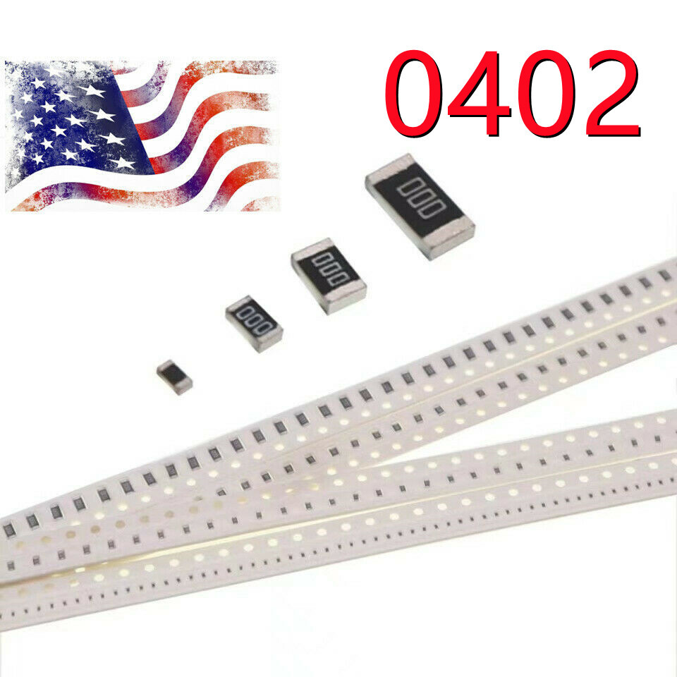 10 pcs 0402 SMD Resistors Kit 1% 0 ohm-10m ohm Choose From 170 Values SMT