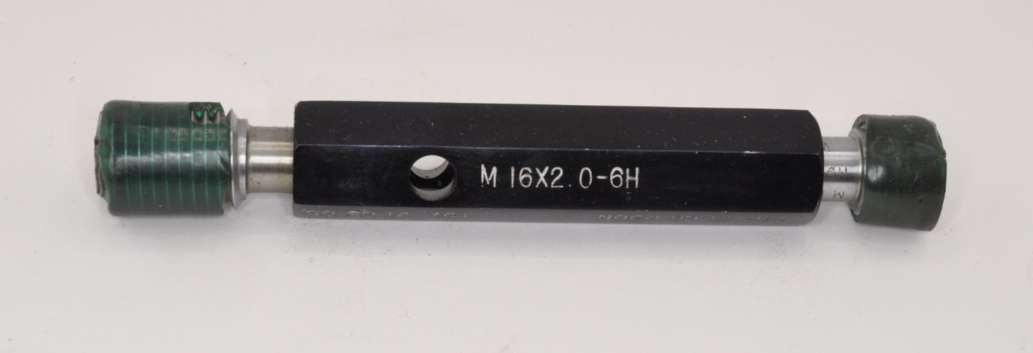 M16 x 2.0 6H – Metric Plug Gage – Go No/Go – 16 mm – 2.0 lead ~ Widell