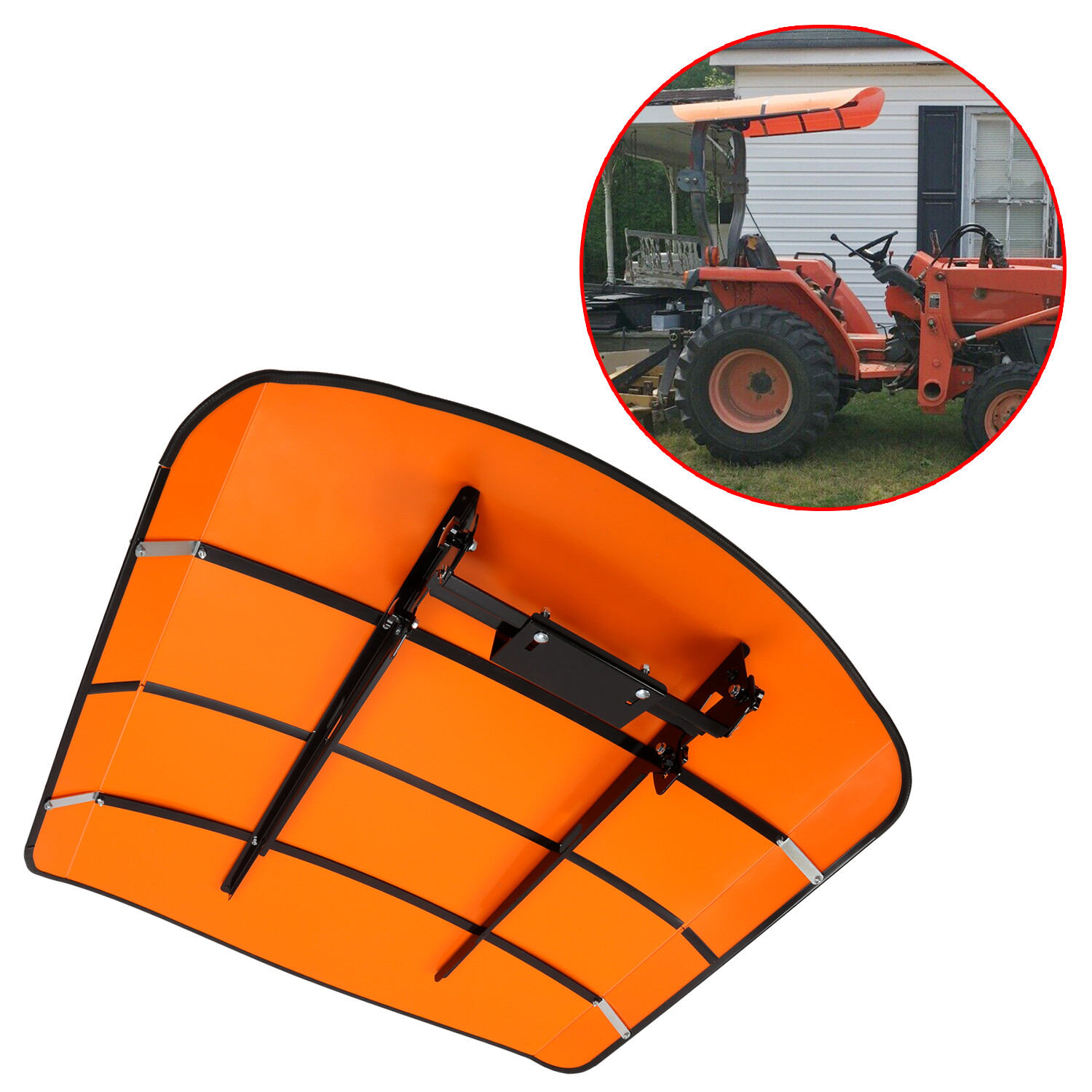 Sun Shield Tuff Top Tractor Canopy For ROPS 48-3/8″ X 48-3/8″ – Orange