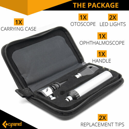 New Oto/Opthalmo Scope Examination LED Diagnostic ENT Set Black Student/General