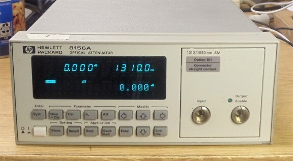 HP 8156A 1310/1550nm Optical Attenuator Option 101 pass self test