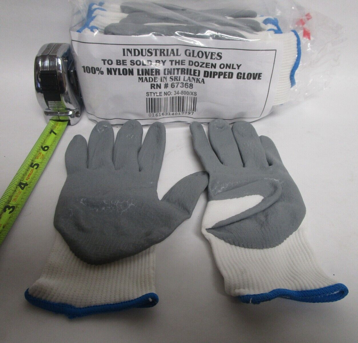 PIP MAXIFOAM 34-800/XS G-TEK PREMIUM FOAM COATED NYLON WORK GLOVES SOLD BY DOZEN