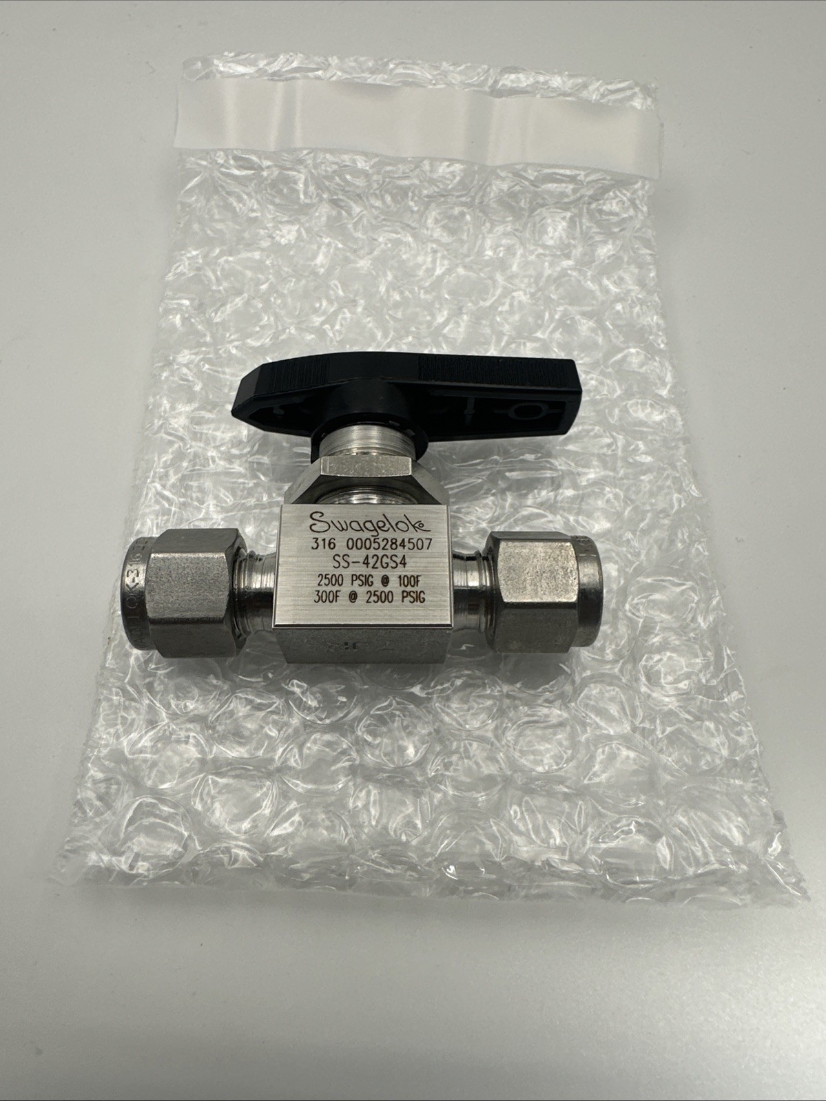 Swagelok SS-42GS4 1/4” 40 Series Tubing 1 Piece Ball Valve Stainless Steel