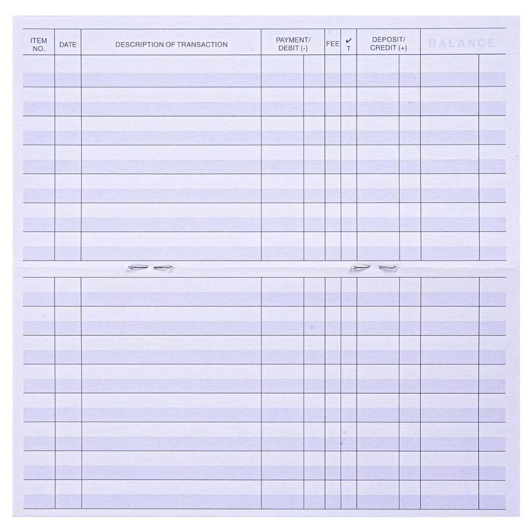 24 PCS Check Registers for Personal Checkbook, Easy to Read Checkbook Register
