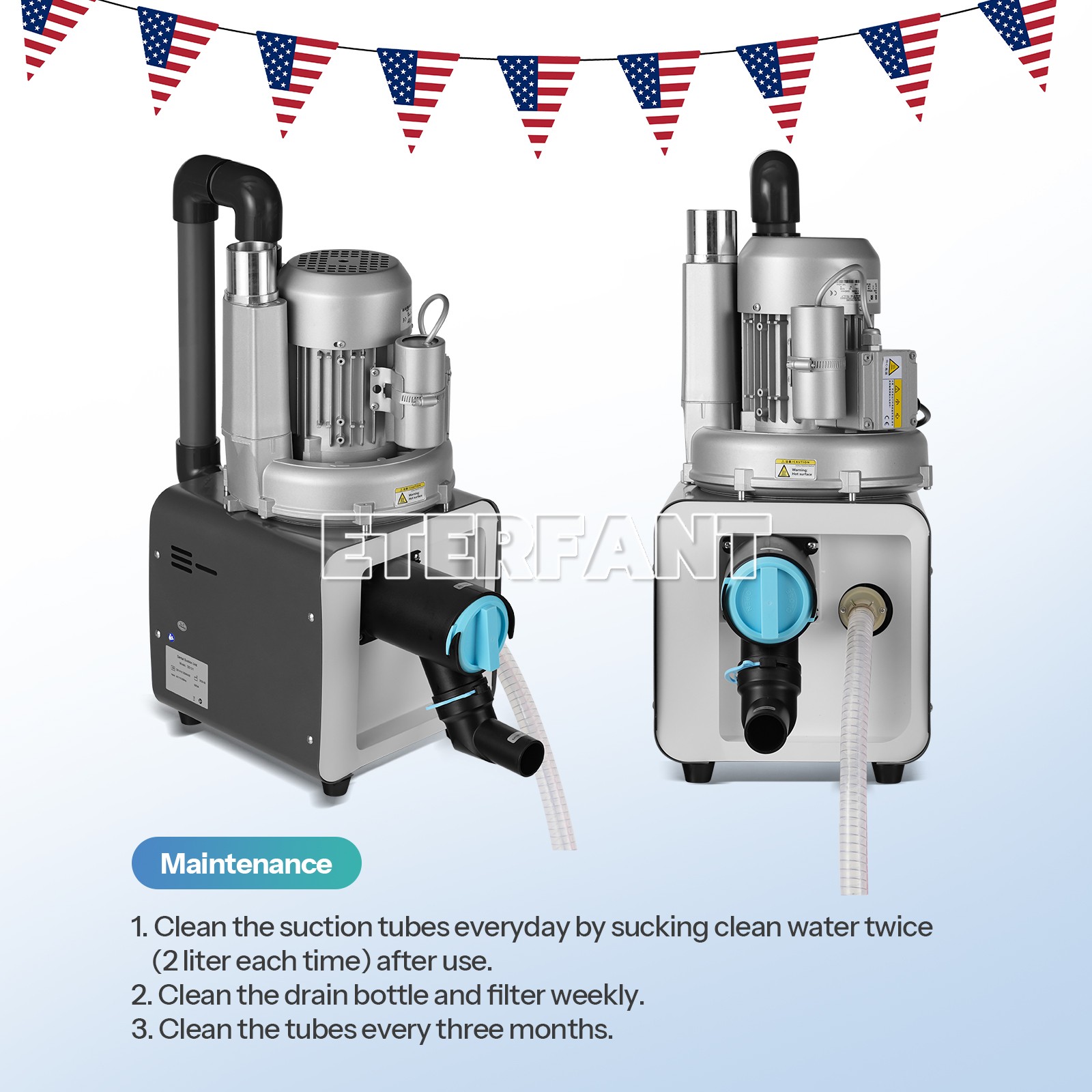 ETERFANT Mobile Electric Suction Unit/Dental Delivery Unit System Cart Treatment