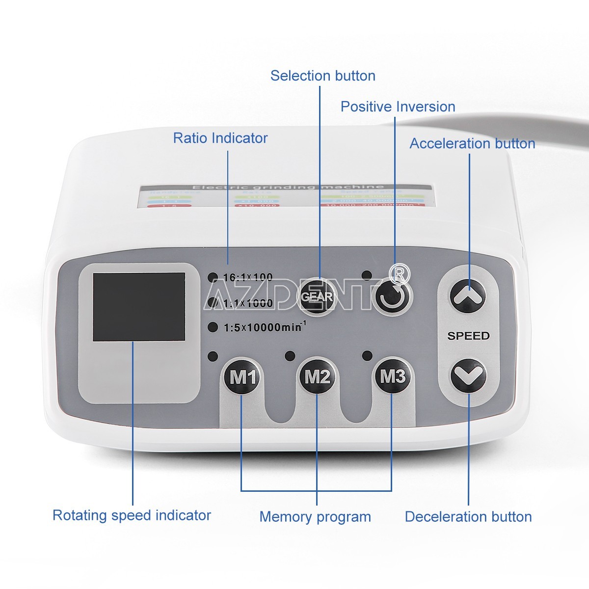AZDENT Dental Electric LED Brushless Micro Motor Fit For E-type Handpieces