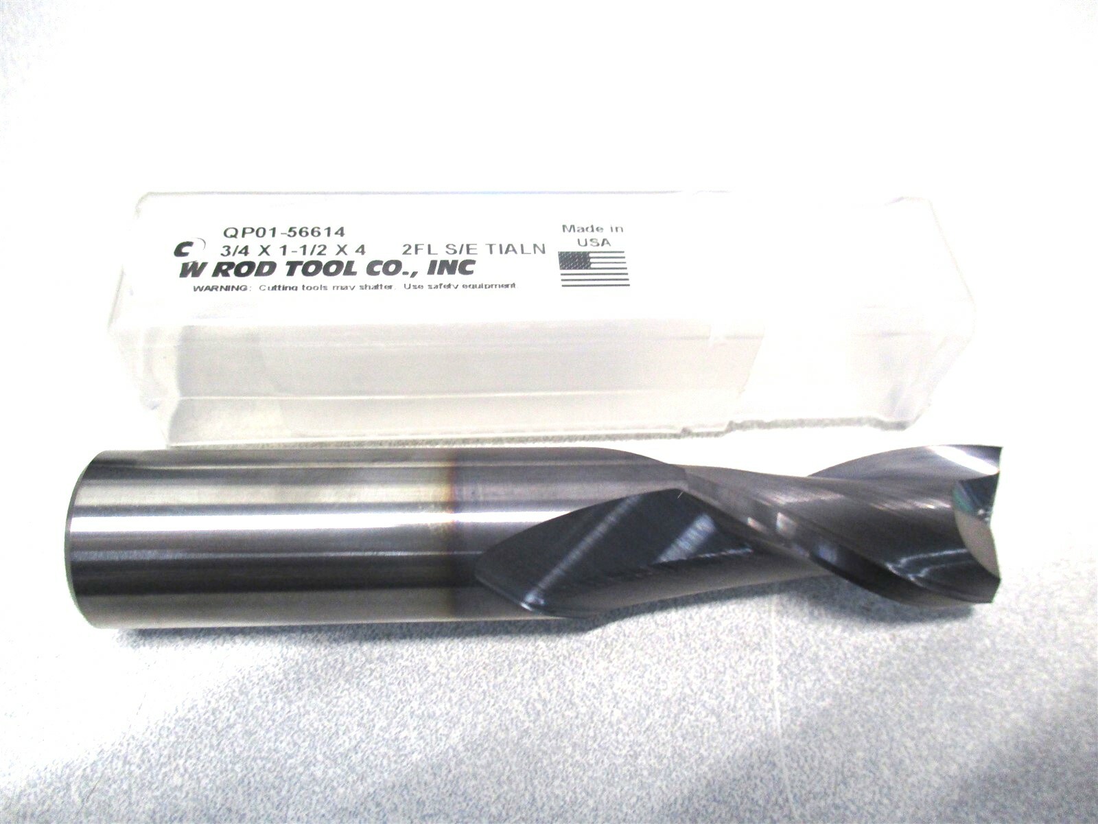 New (QP01-56614) 3/4 x 3/4 x 1-1/2 x 4 2-Flute Spiral Flute Single End End Mill