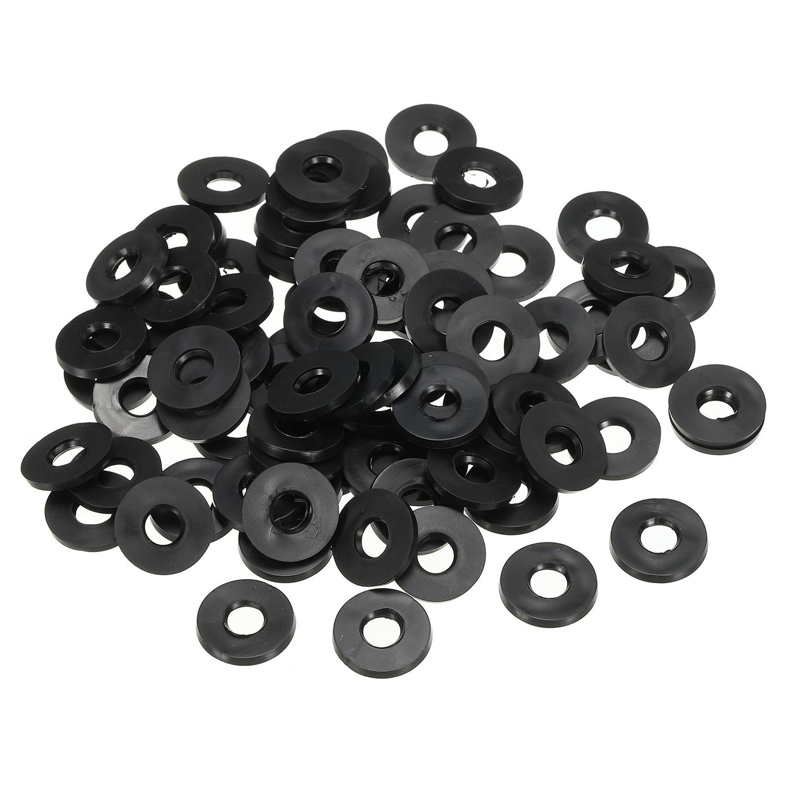 120pcs M6 Rubber Flat Washer 6mm ID 14mm OD 2.5mm Thick Sealing Spacer,Black