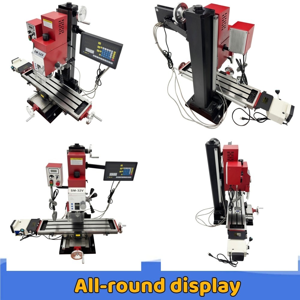 Precision Milling and Drilling Machine 1500W 3-Axis 50-2250RPM for Metalworking