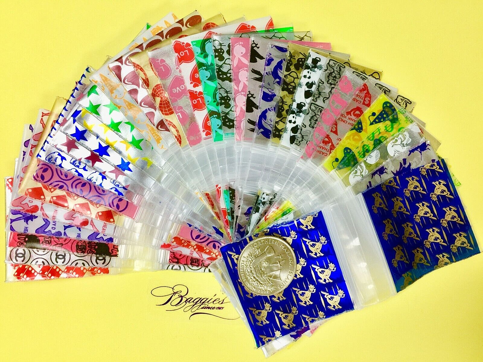 BaggiesSince1987 – 175175 Zip Seal BAGS 3 MIL 25 DESIGN MIX 1000PCS, 👀Details🔽