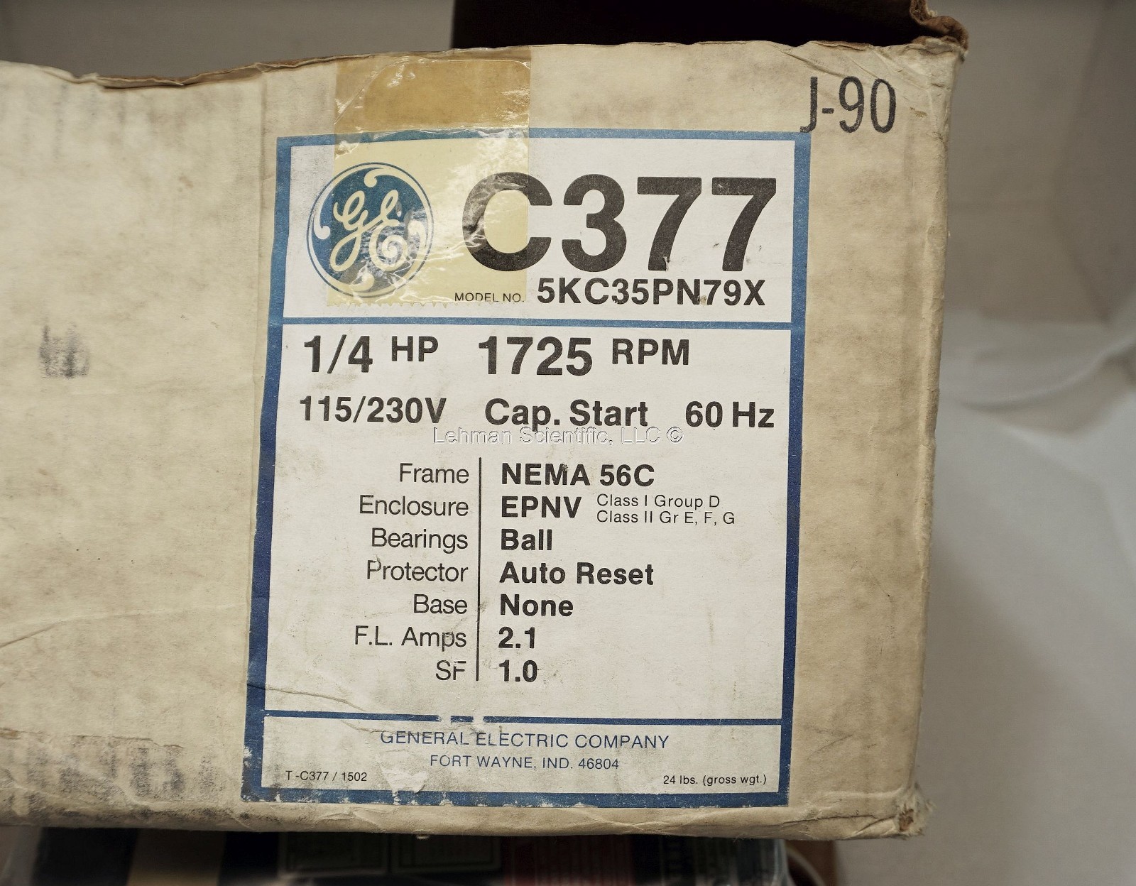 General Electric C377 5KC35PN79X ¼ HP Explosion-Proof Motor, New!