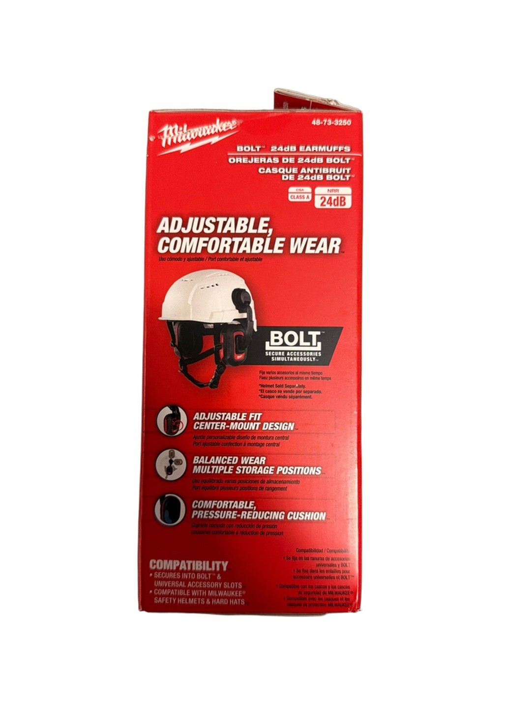 Milwaukee 48-73-3250 BOLT Earmuffs with Noise Reduction Rating of 24 dB