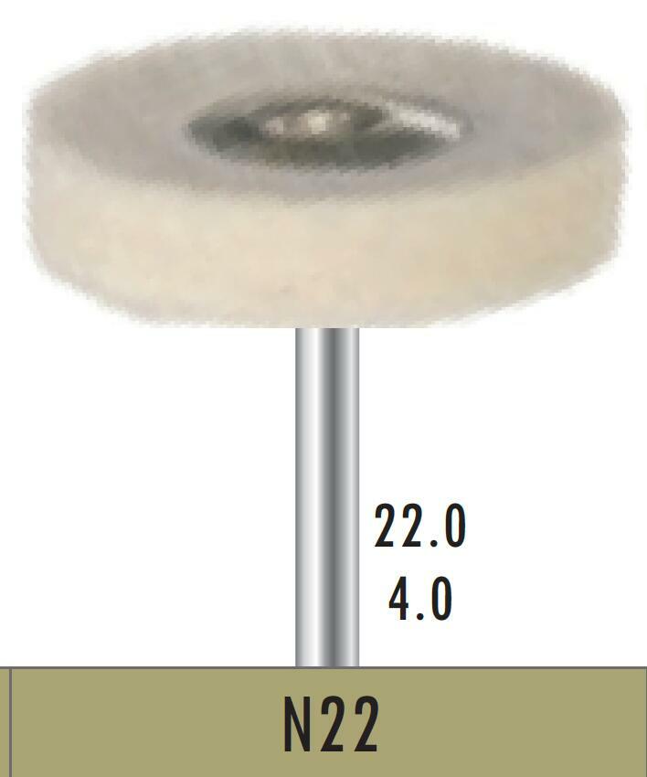 10 PCS Bomaoer Dental lab Felt Bobs & Burs N22 D=22.0 H=4MM