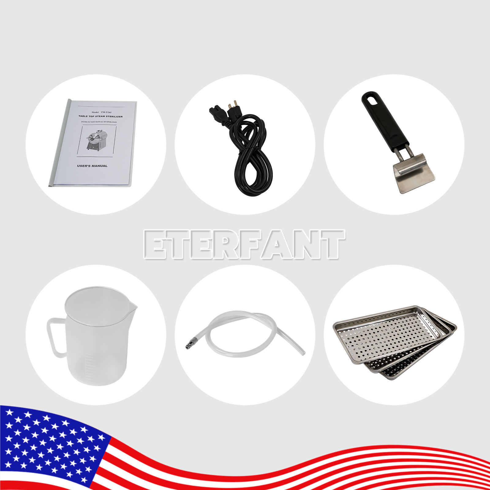 ETERFANT 24L Dental Autoclave Sterilizer Tabletop Medical Steam Sterilizer US