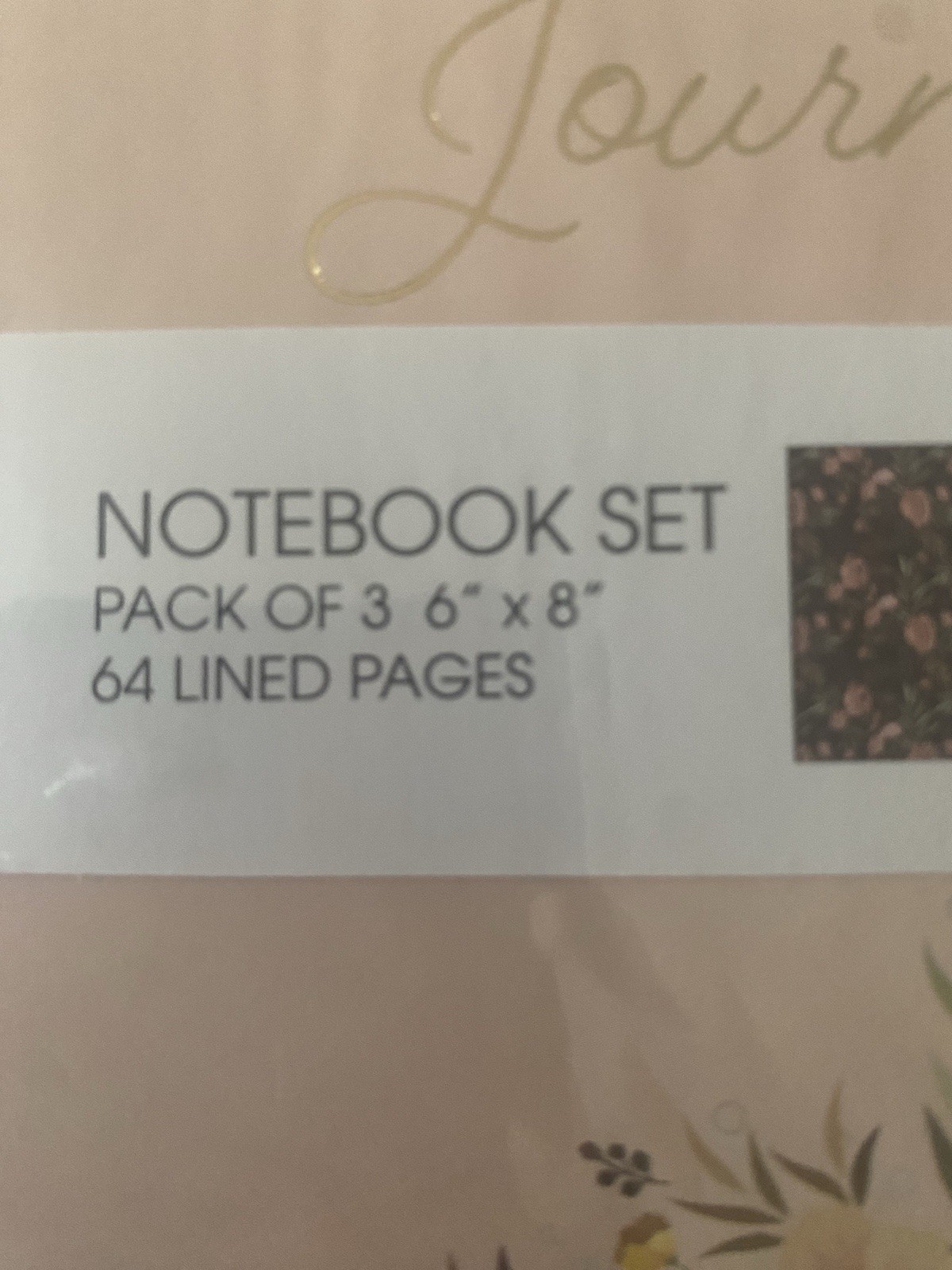 Journal NOTEBOOK – SET of 3 – 64 lined pages per Journals, Diary 8″H x 6″W