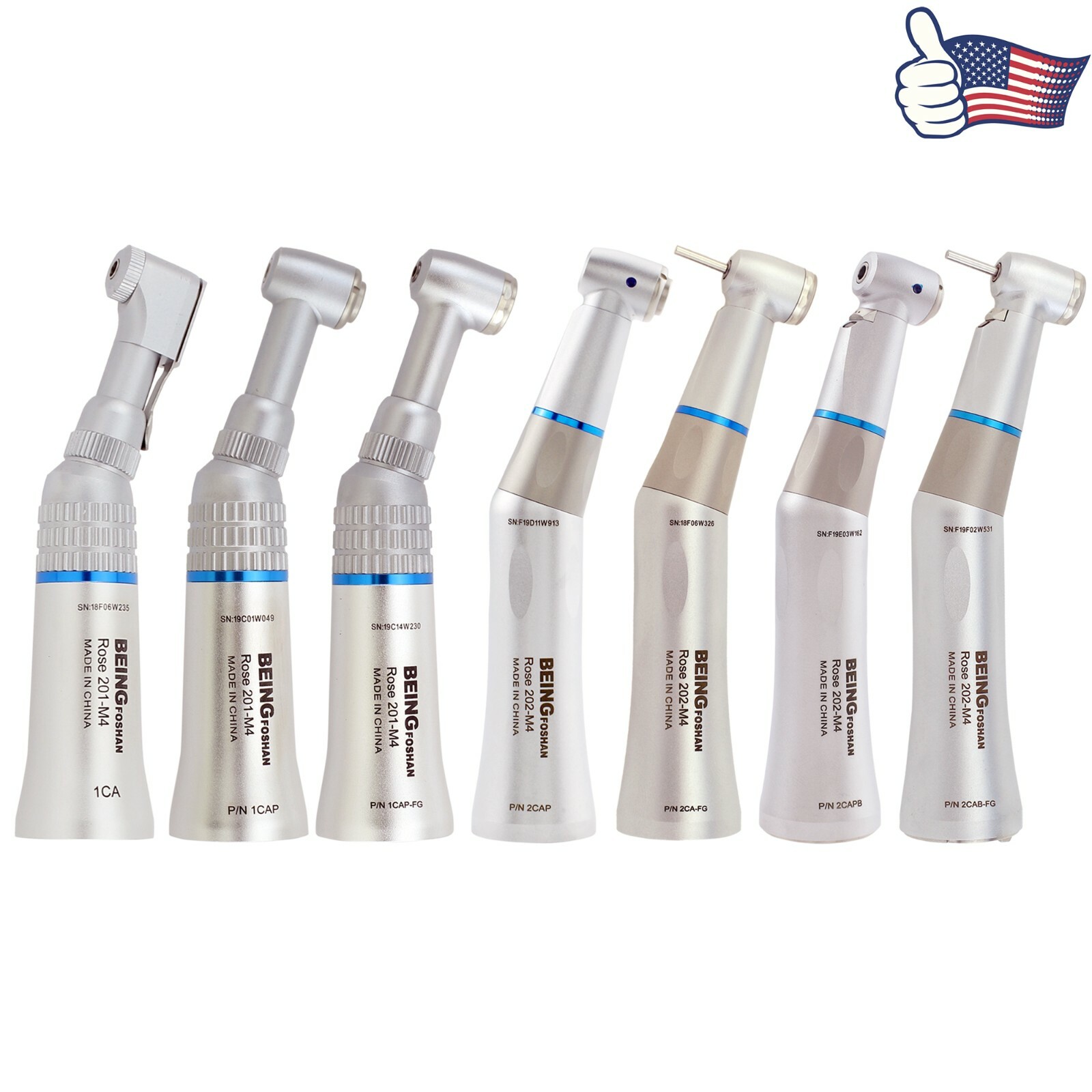 BEING Dental Low Speed Contra Angle Handpiece ISO E Type Fiber Optic KAVO NSK