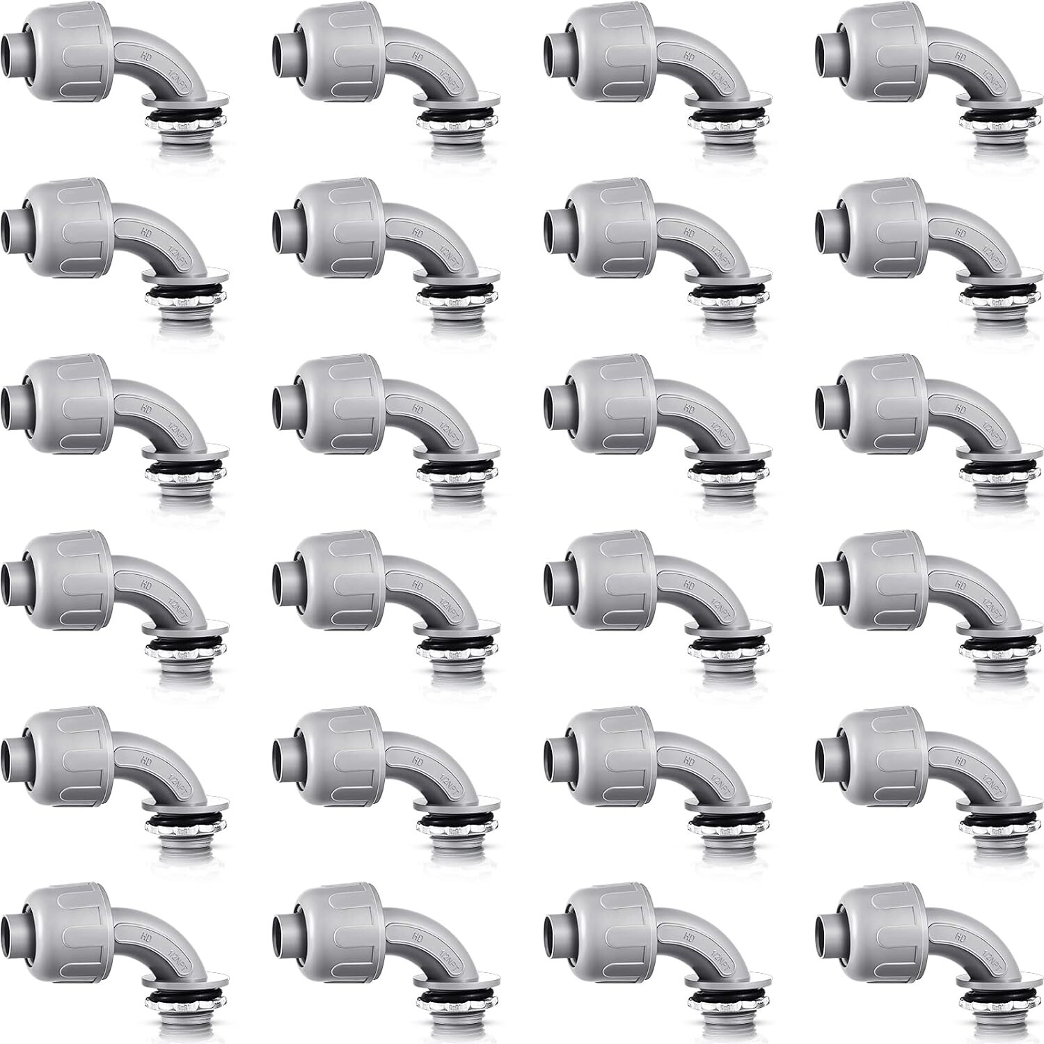 24PC Liquid Tight Connector 1/2 Inch Flexible Non Metallic Electrical Conduit