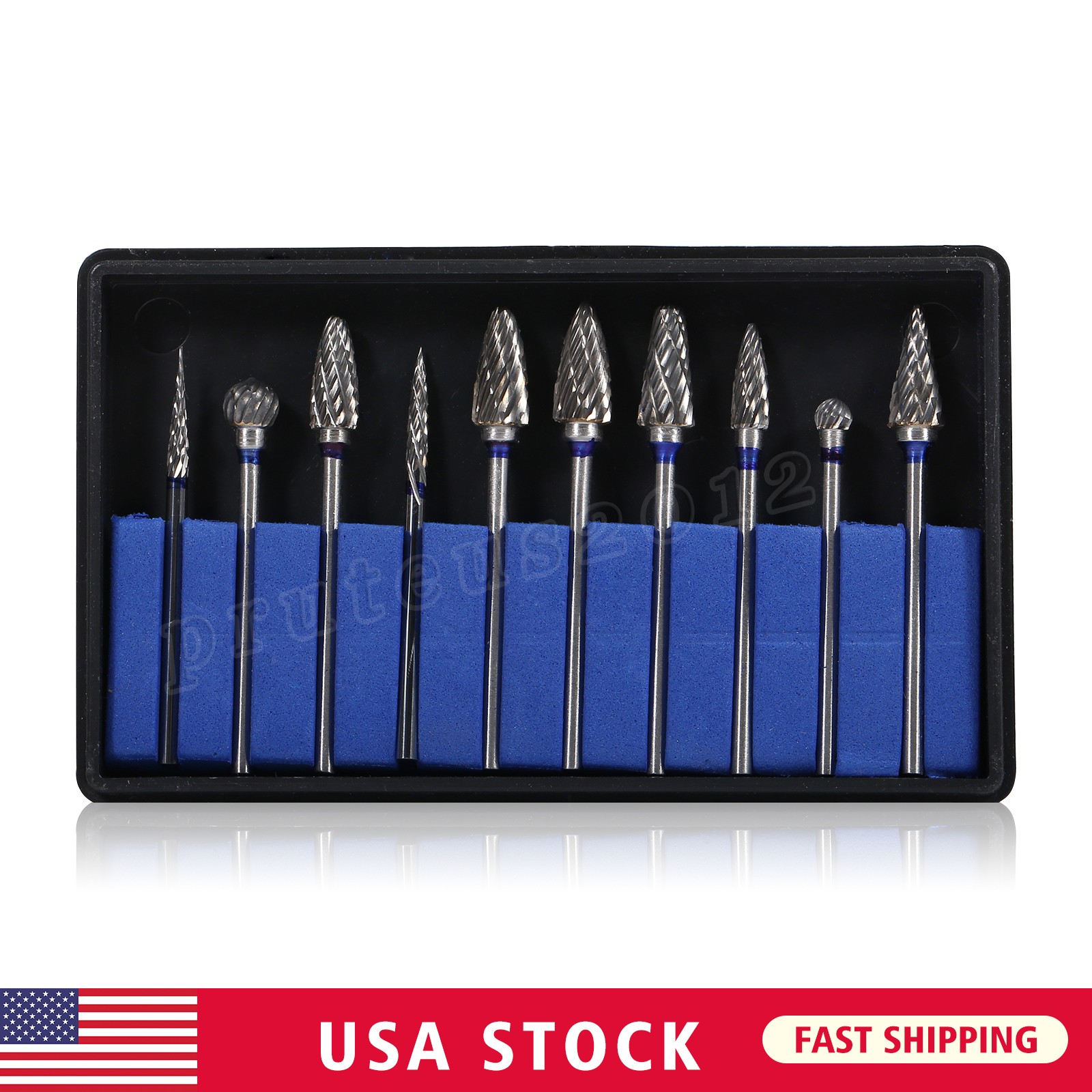 10 Pcs Tungsten Carbide HP Dental Acrylic Bur Drill Coarse Cutter 2.35mm Shank