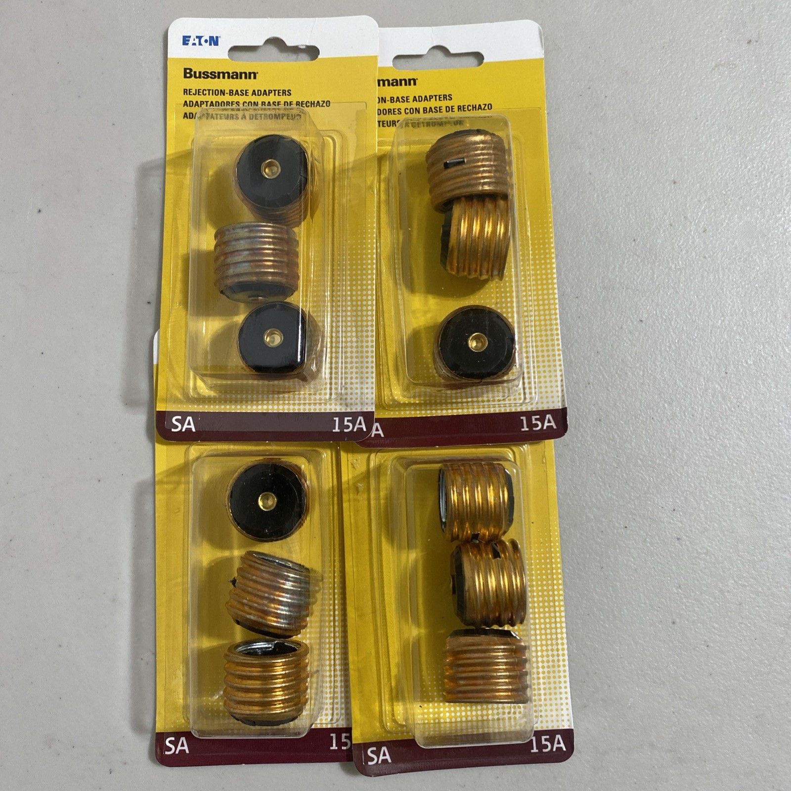 12 Pack Bussman Plug Fustat Fuse Adapter BP/SA-15 15Amp