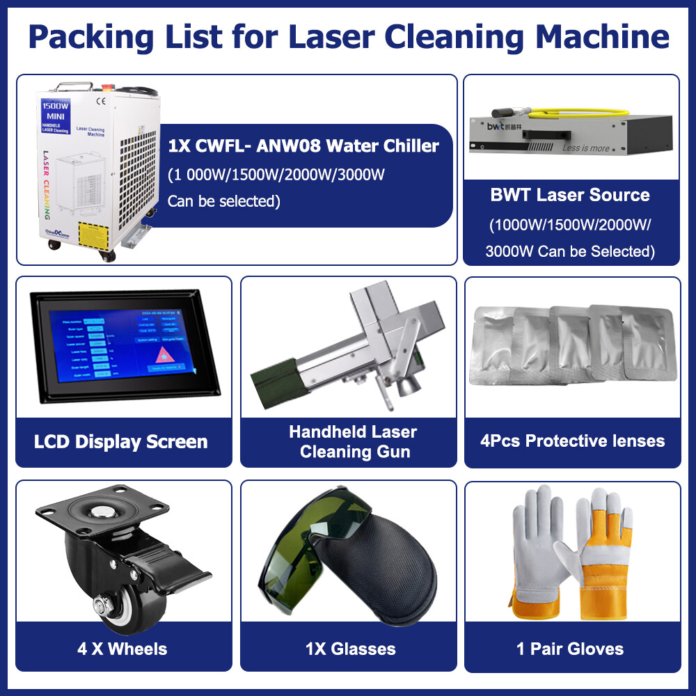 1500W Laser Rust Removal Laser Cleaning Machine Remove Oil Paint Industrie US