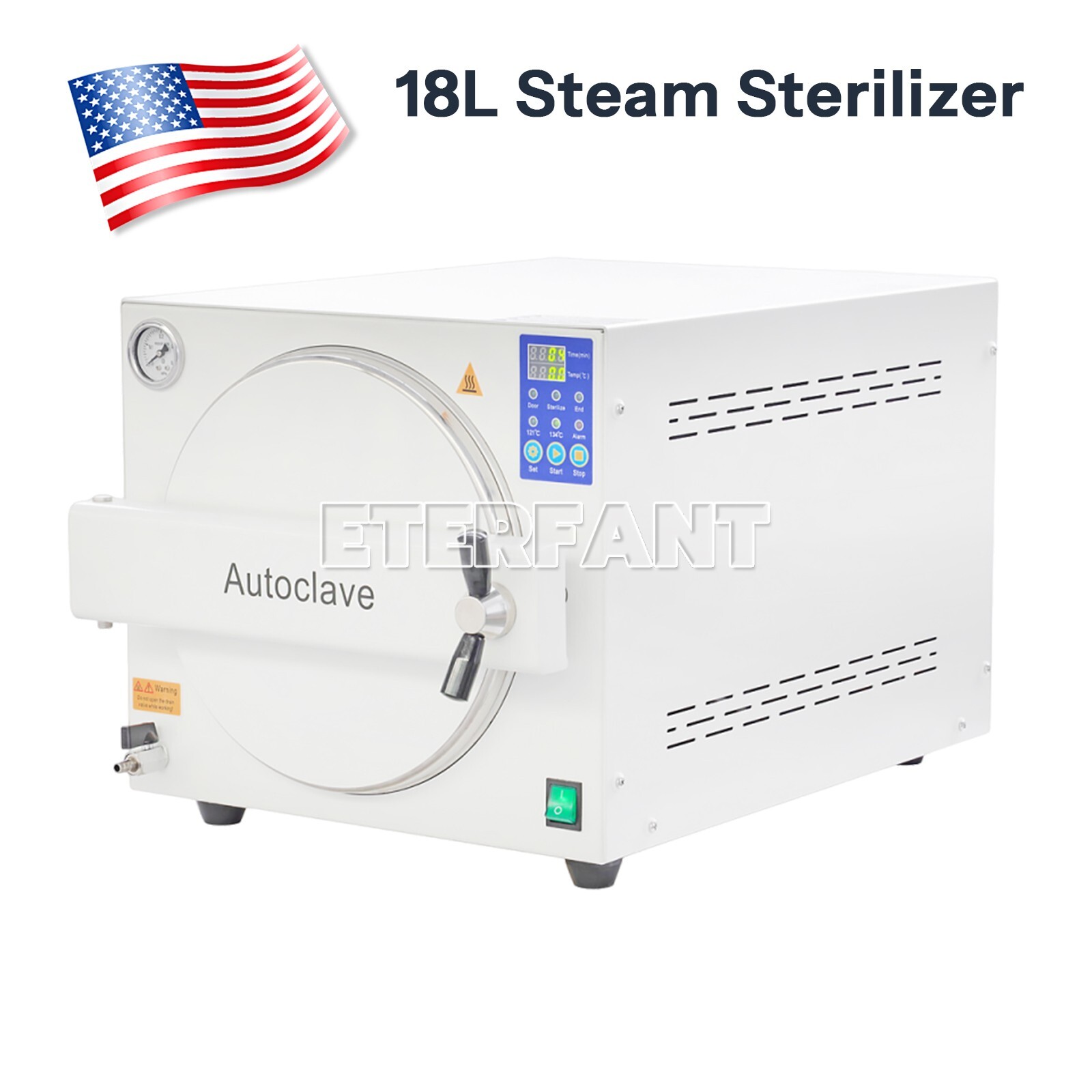 ETERFANT 18L Dental Autoclave Steam Sterilizer Medical Sterilization US