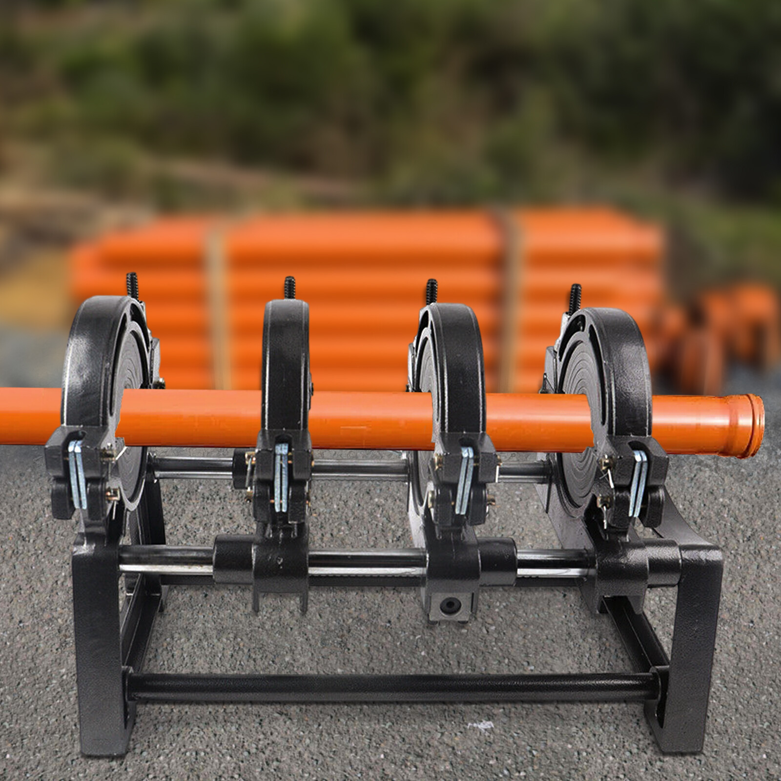 HDPE PP PE Butt Fusion Welding Machine Manual Piping Pipe Fusion Welder 4 Clamps