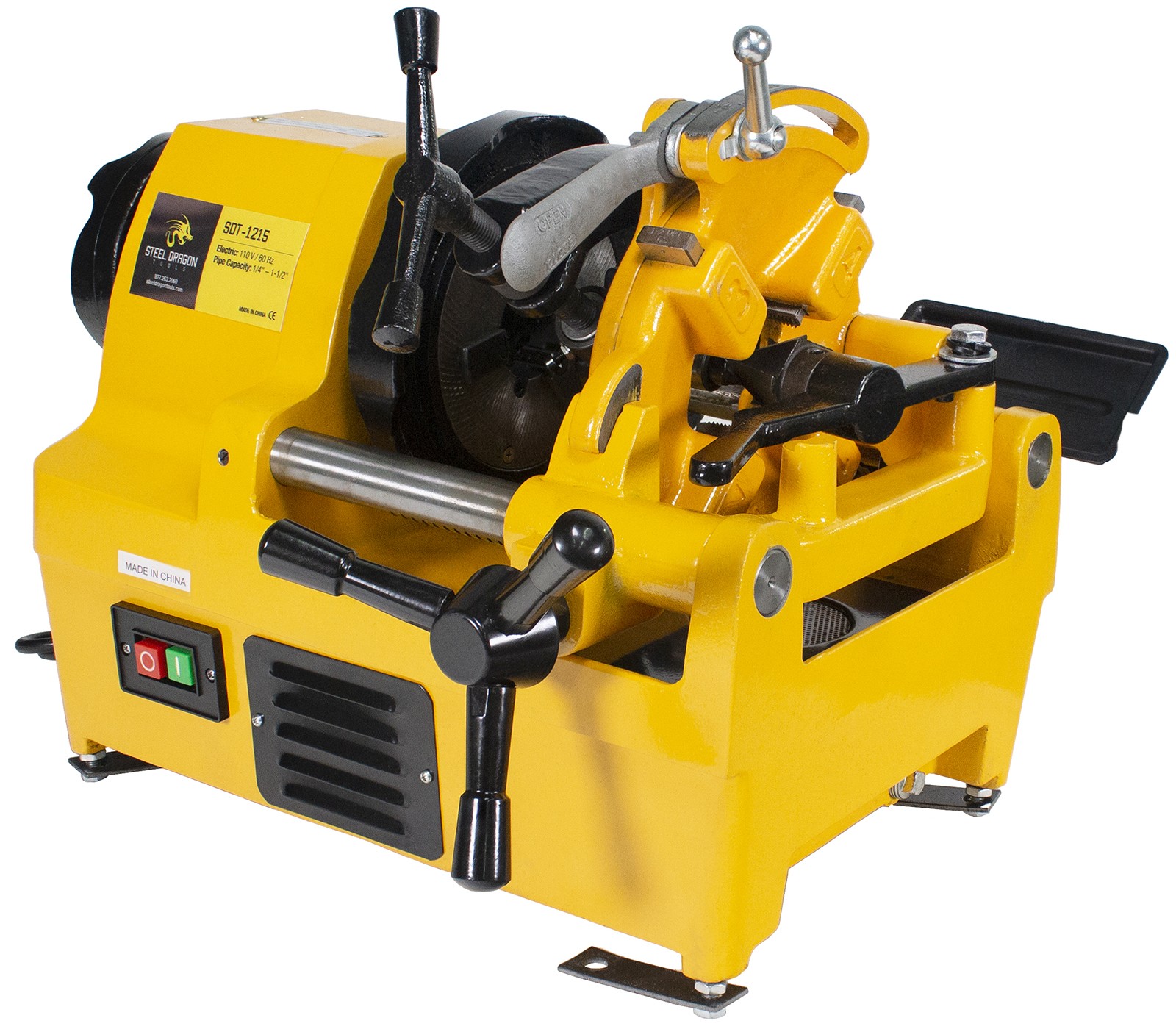Steel Dragon Tools® 1215 Pipe Threader Threading Machine fits RIDGID® 811A Dies