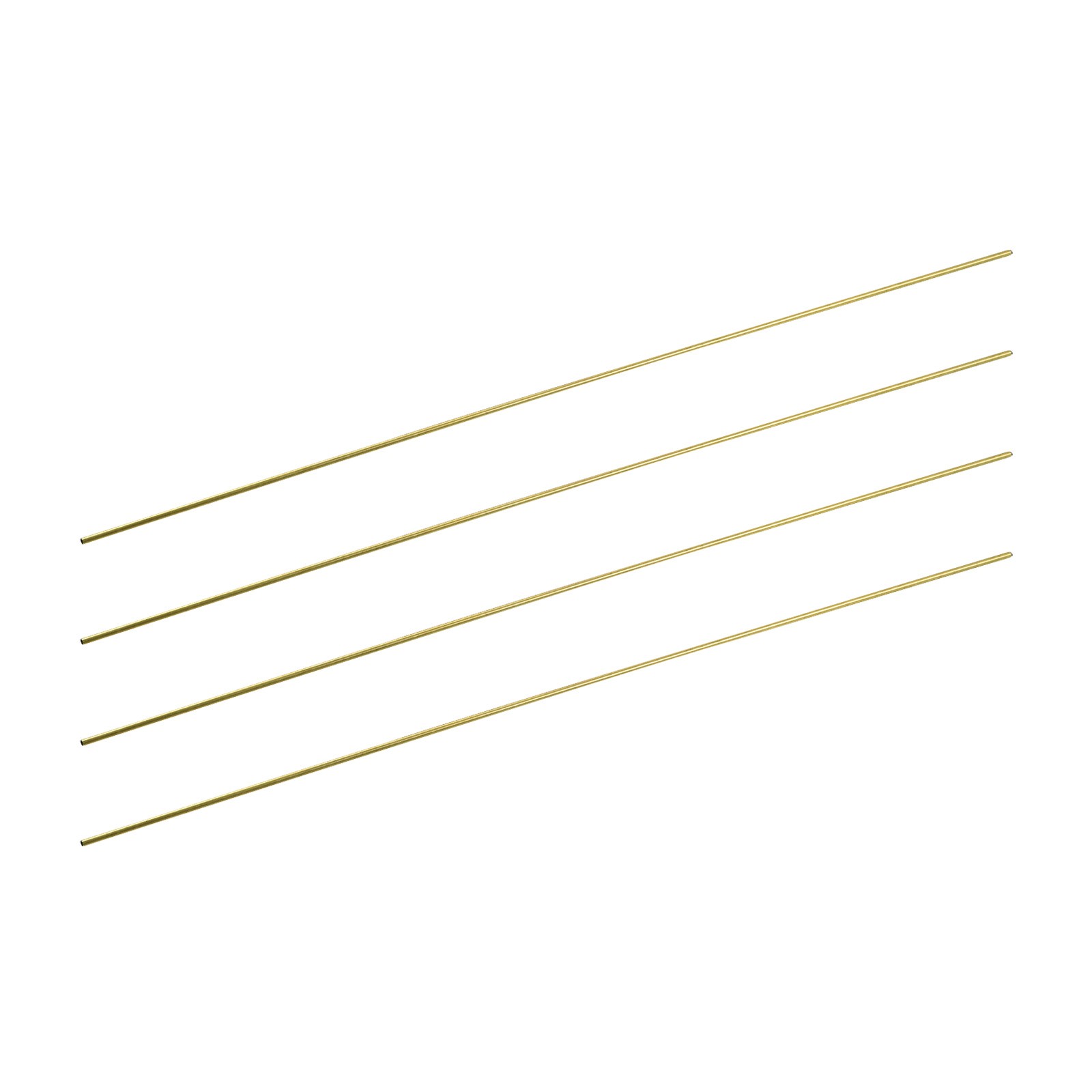 Pack of 6 Brass Tube 1mm-2mm OD x 0.2mm Wall Thickness 300mm Length Metal Tubing