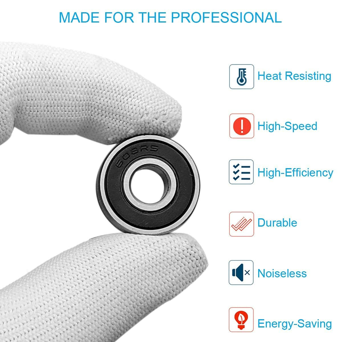 20 PCs Ball Bearings 8X22X7Mm Double Rubber Sealed Miniature Deep Groove 608-2RS