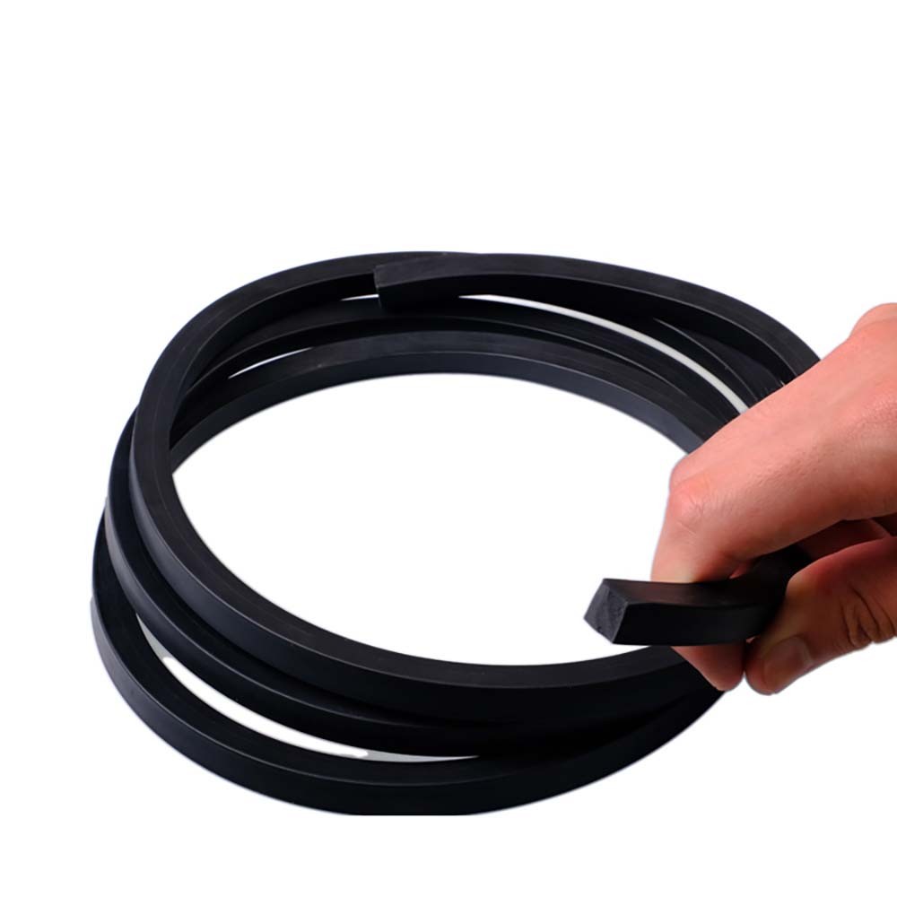 Black Fluororubber Square Seal Strip Fluorine Rubber Seal Square Bars Oil Proof