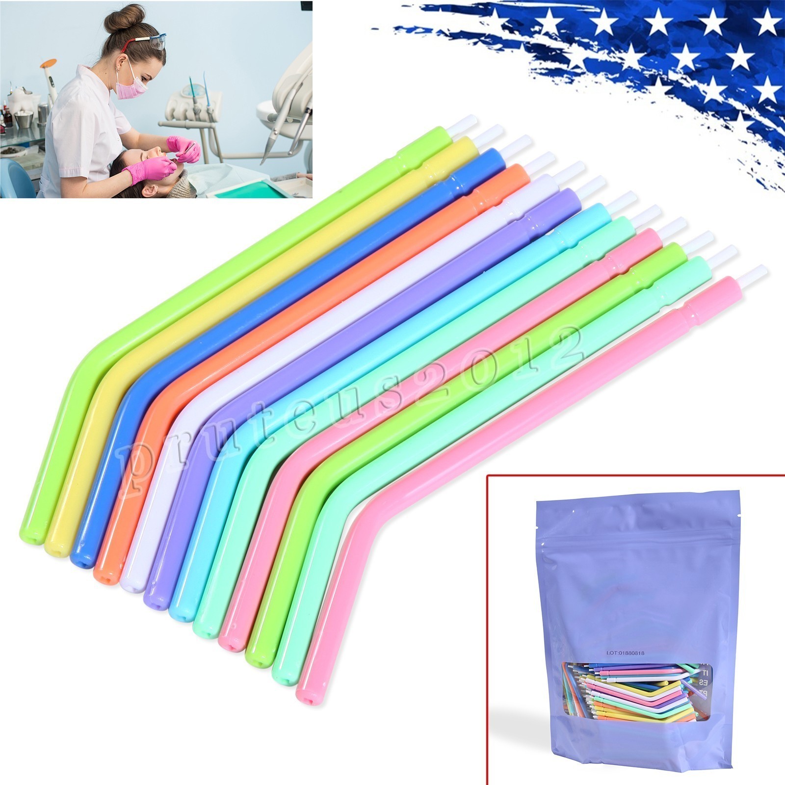 4000 White Air Water Syringe Tips Suction Dental Disposable (16 Bags of 250)