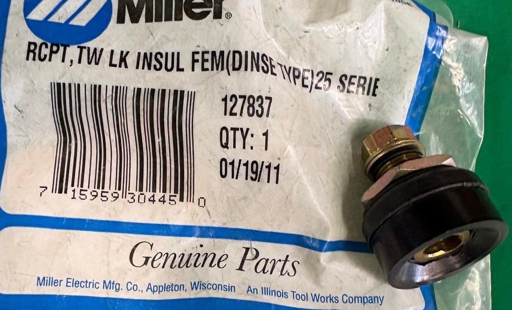 127837 Twist Lock Receptacle Female 25 Dinse￼￼Assembly Miller Welder Parts NEW