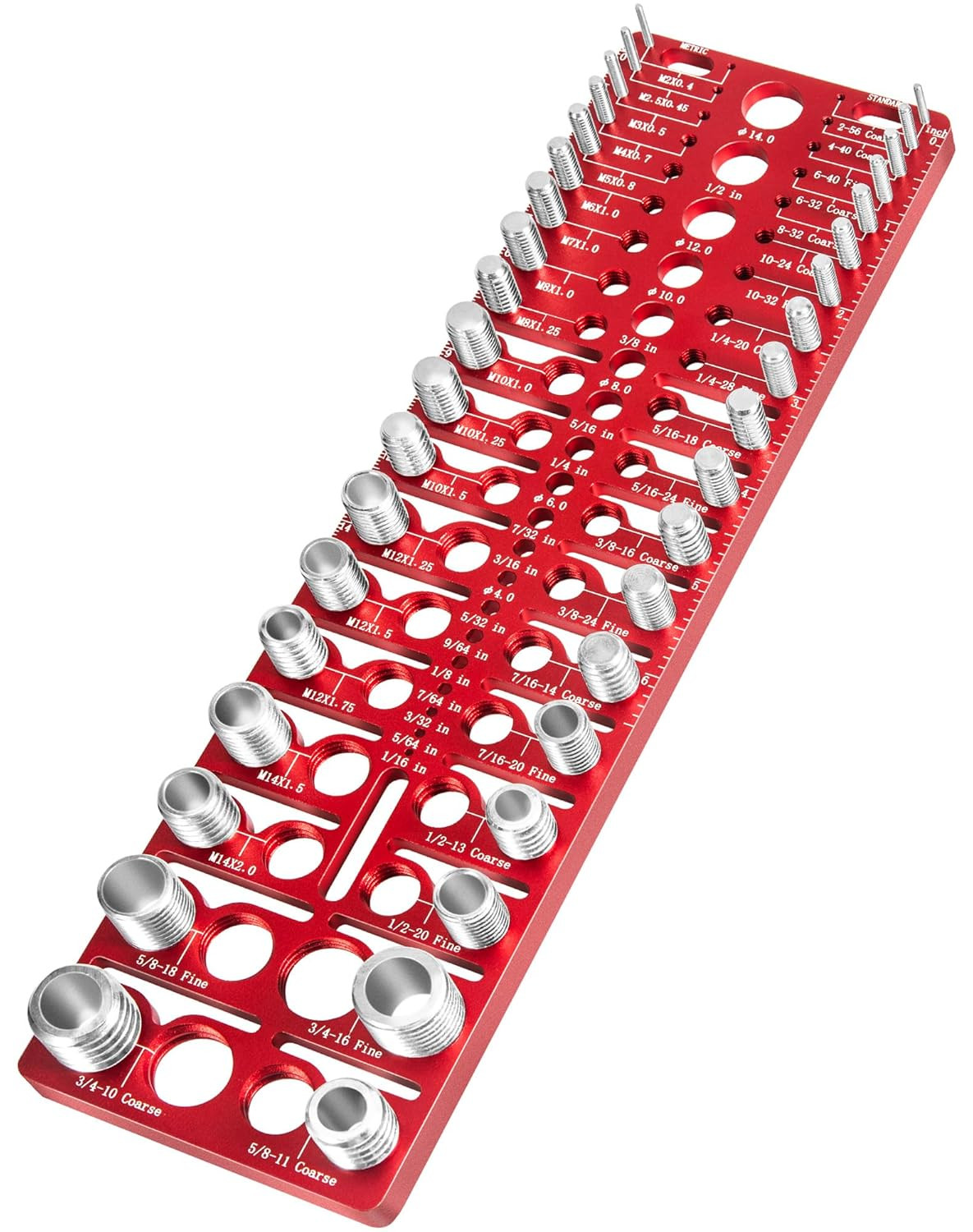 57-Piece Nut and Bolt Thread Checker – Standard & Metric Gauge Set