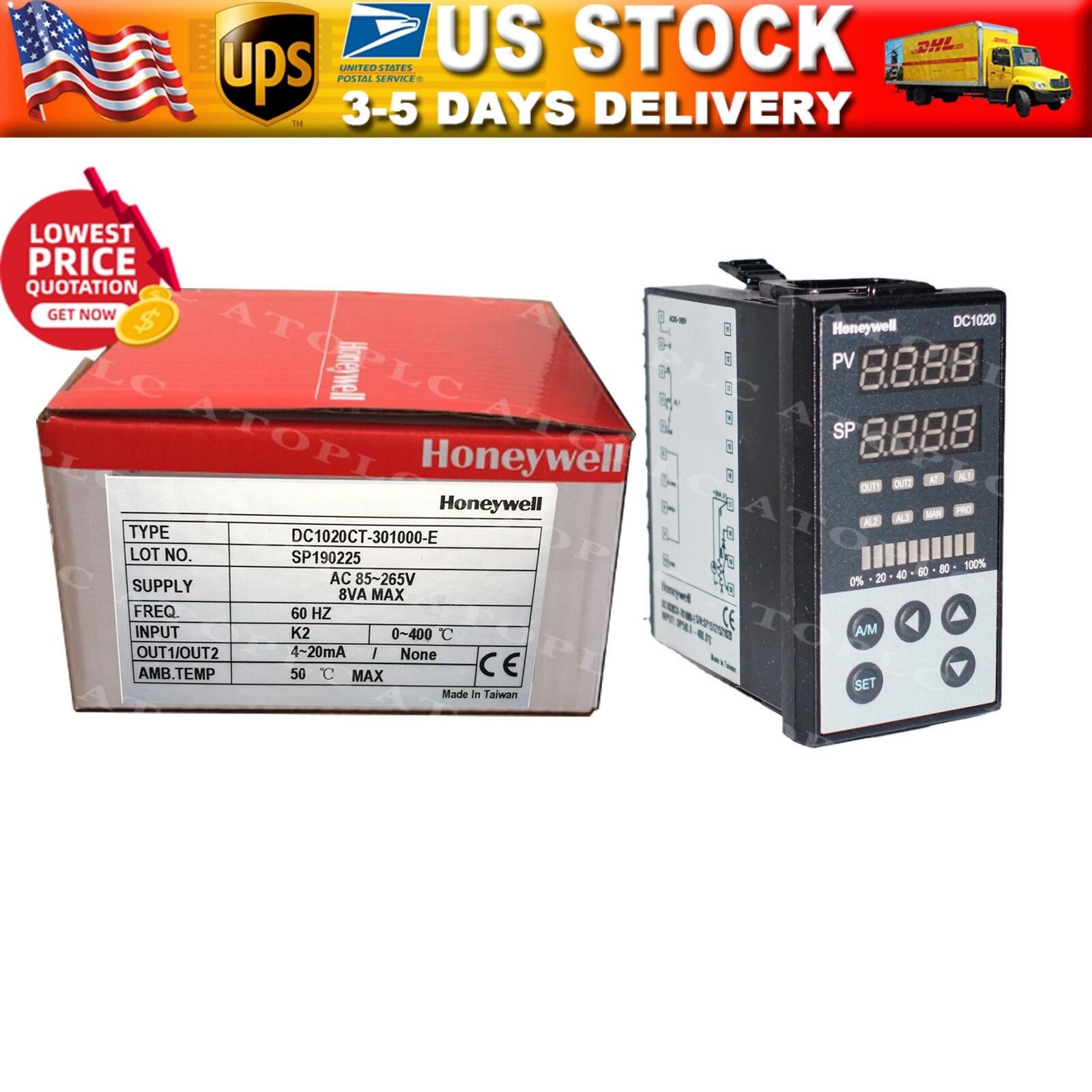 New In Box HONEYWELL DC1020CT-301000-E Temperature Controller