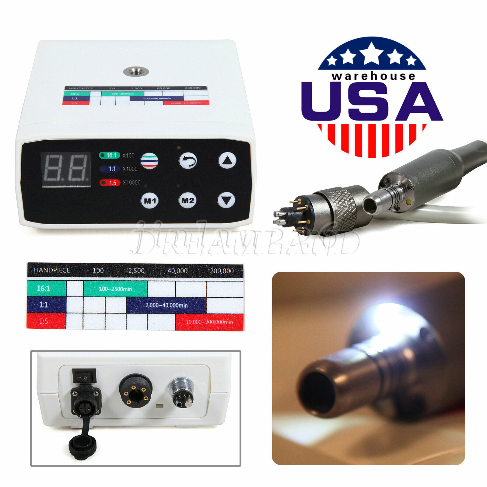 Dental Brushless LED Electric Micro Motor/1:5/1:1 Increasing Handpiece Internal