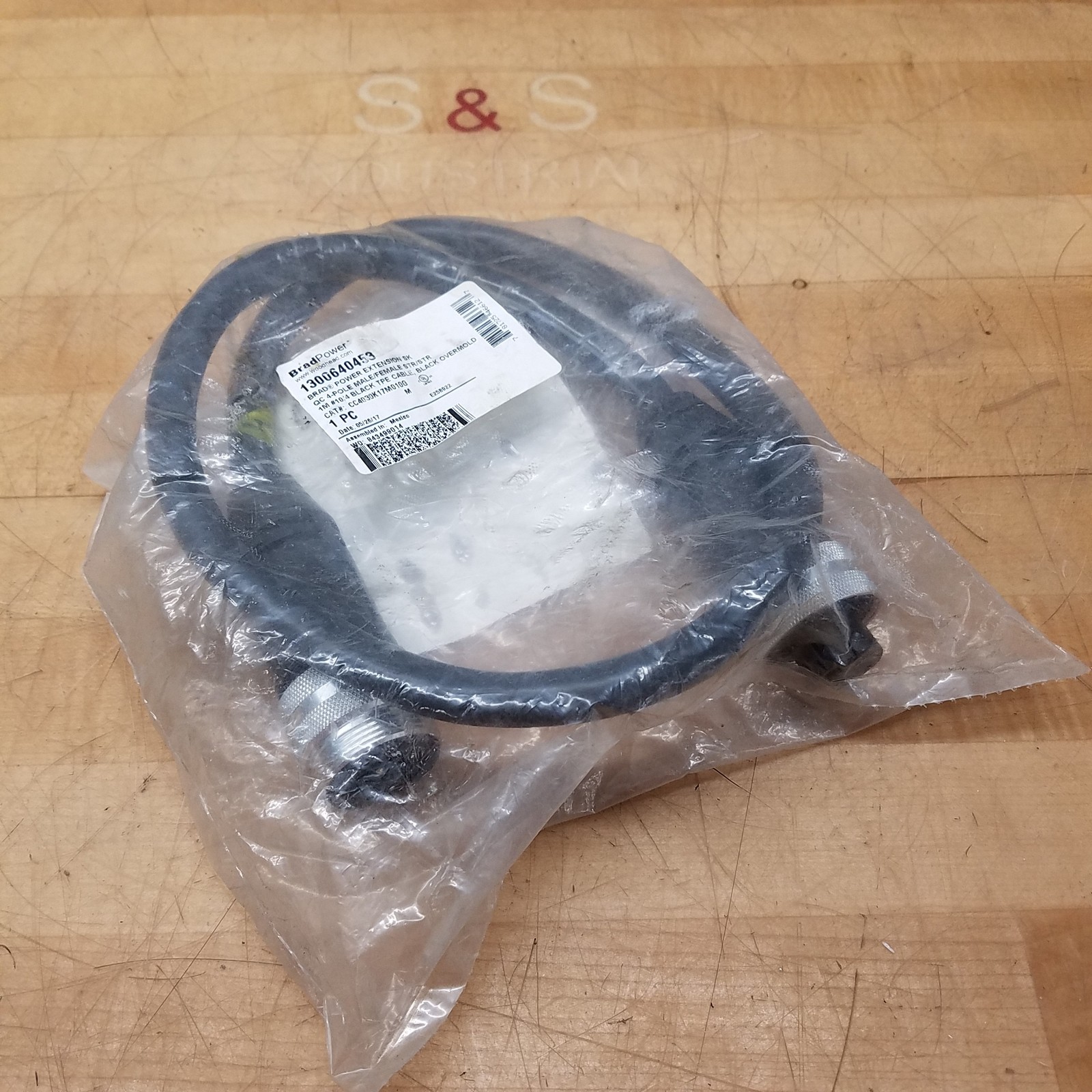 BradPower CC4030K17M010G SK Double Ended Cable, 4 Pole, 1 Meter, 1300640453