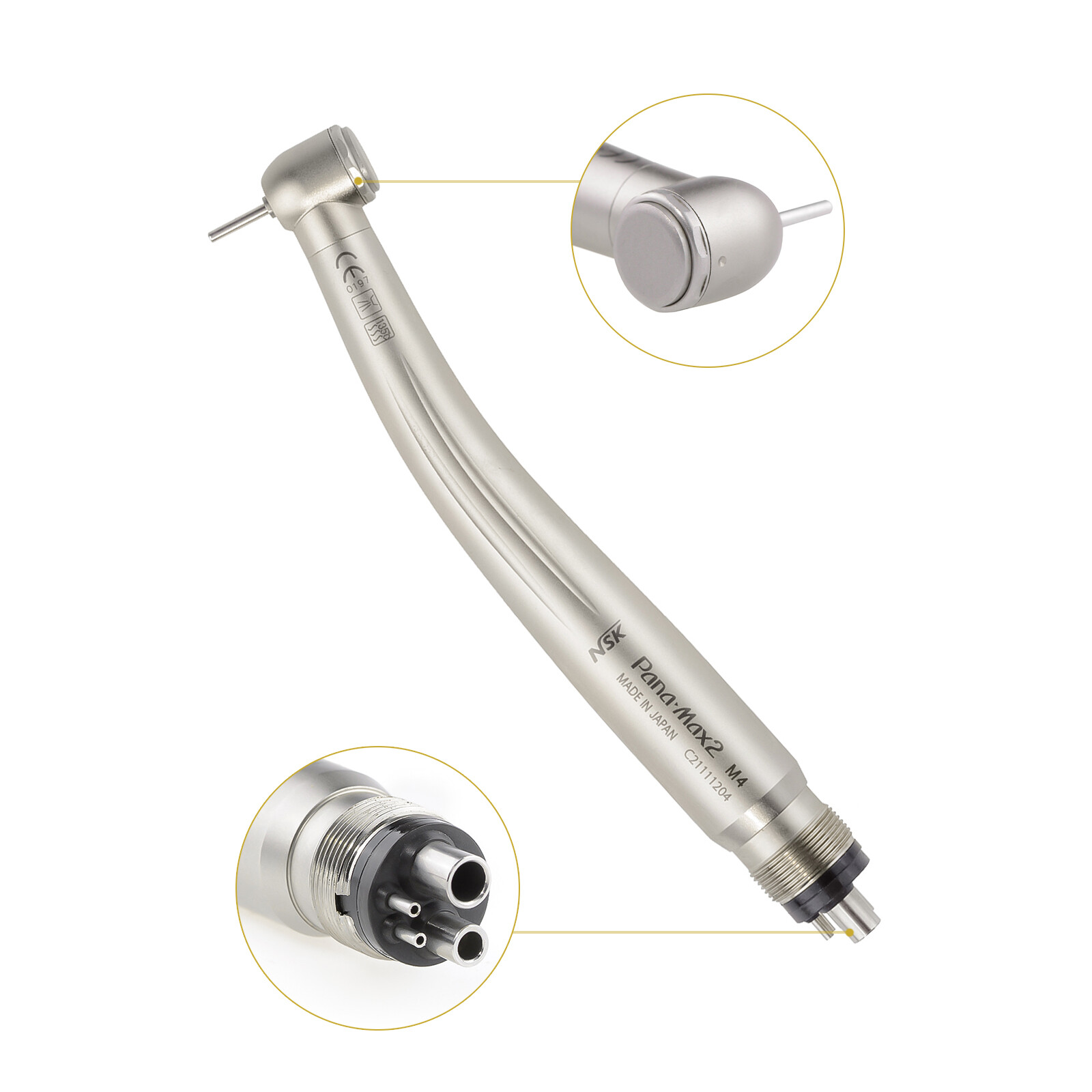 PANA MAX2 Push Button Dental High Speed Handpiece Single Water Spray NSK Type 4H
